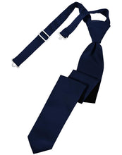 Load image into Gallery viewer, Cardi Pre-Tied Marine Luxury Satin Skinny Necktie