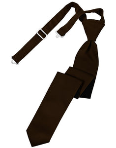 Cardi Pre-Tied Truffle Luxury Satin Skinny Necktie