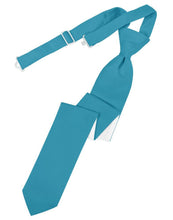 Load image into Gallery viewer, Cardi Pre-Tied Turquoise Luxury Satin Skinny Necktie