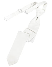 Load image into Gallery viewer, Cardi Pre-Tied White Luxury Satin Skinny Necktie
