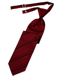 Cardi Pre-Tied Apple Striped Satin Necktie