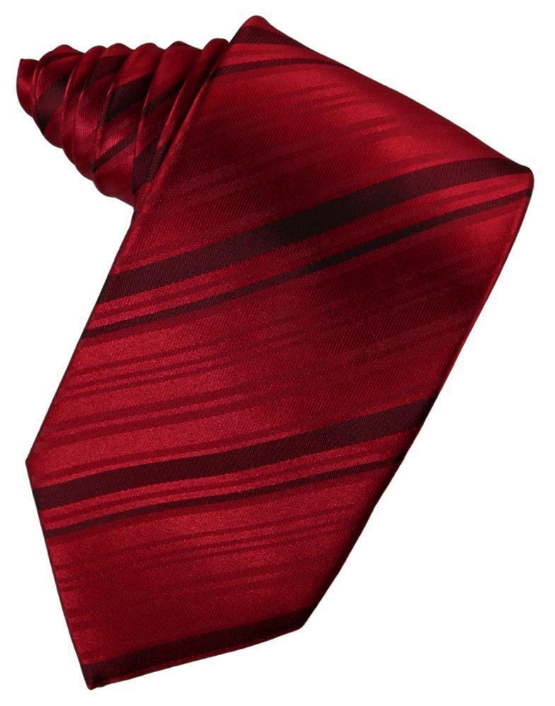 Cardi Self Tie Apple Striped Satin Necktie