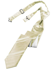 Cardi Pre-Tied Bamboo Striped Satin Skinny Necktie