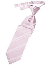 Load image into Gallery viewer, Cardi Pre-Tied Blush Striped Satin Necktie