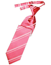 Load image into Gallery viewer, Cardi Pre-Tied Bubblegum Striped Satin Necktie