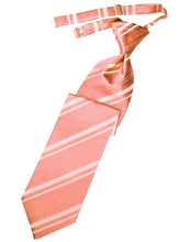 Load image into Gallery viewer, Cardi Pre-Tied Coral Reef Striped Satin Necktie
