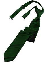 Load image into Gallery viewer, Cardi Pre-Tied Hunter Striped Satin Skinny Necktie