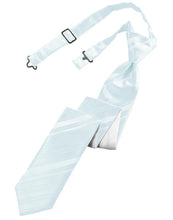 Load image into Gallery viewer, Cardi Pre-Tied Light Blue Striped Satin Skinny Necktie