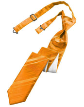 Load image into Gallery viewer, Cardi Pre-Tied Mandarin Striped Satin Skinny Necktie