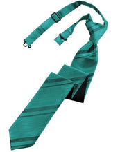 Load image into Gallery viewer, Cardi Pre-Tied Oasis Striped Satin Skinny Necktie