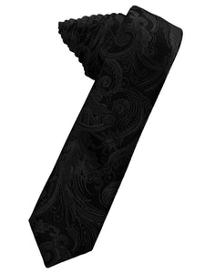 Cardi Self Tie Amethyst Tapestry Skinny Necktie