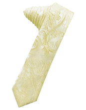 Load image into Gallery viewer, Cardi Self Tie Canary Tapestry Skinny Necktie