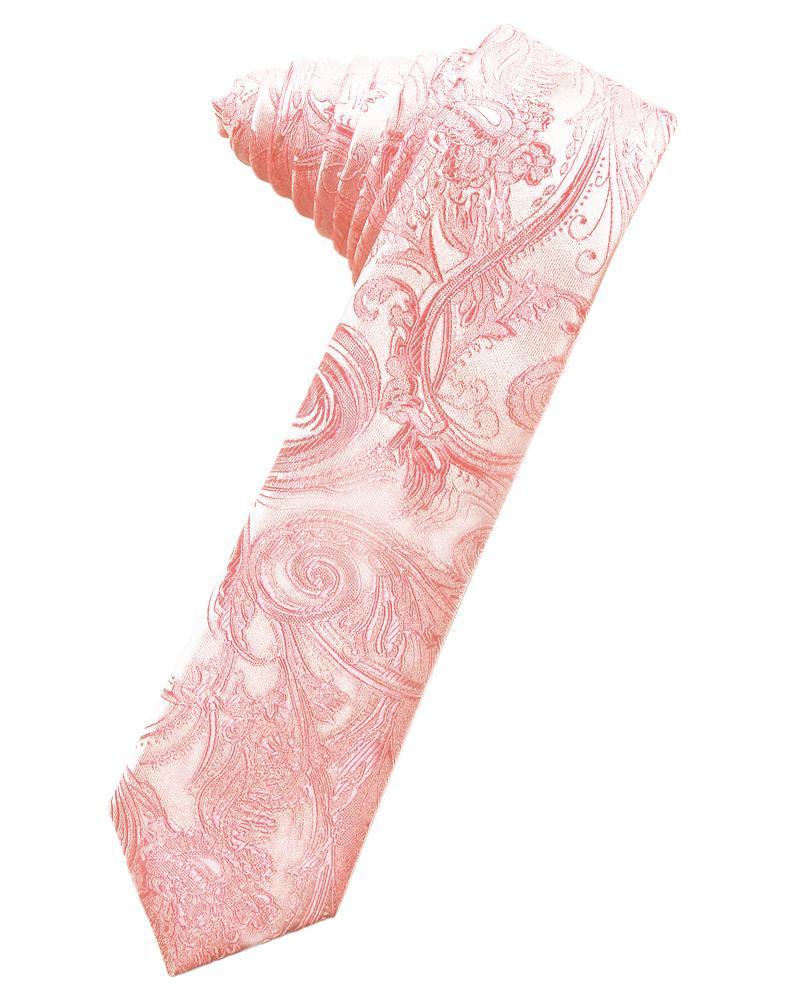 Cardi Self Tie Coral Reef Tapestry Skinny Necktie