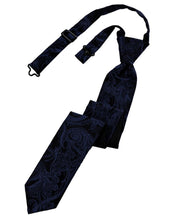 Load image into Gallery viewer, Cardi Pre-Tied Midnight Blue Tapestry Skinny Necktie
