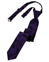 Load image into Gallery viewer, Cardi Pre-Tied Purple Tapestry Skinny Necktie