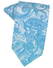 Load image into Gallery viewer, Cardi Self Tie Turquoise Tapestry Necktie