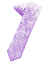 Load image into Gallery viewer, Cardi Self Tie Wisteria Tapestry Skinny Necktie