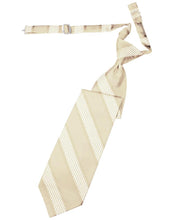 Load image into Gallery viewer, Cardi Pre-Tied Light Champagne Venetian Stripe Necktie