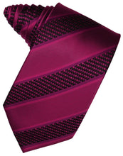 Load image into Gallery viewer, Cardi Self Tie Fuchsia Venetian Stripe Necktie