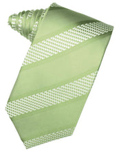 Load image into Gallery viewer, Cardi Self Tie Mint Venetian Stripe Necktie