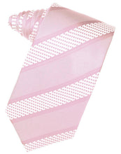 Load image into Gallery viewer, Cardi Self Tie Pink Venetian Stripe Necktie