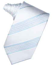 Load image into Gallery viewer, Cardi Self Tie Powder Blue Venetian Stripe Necktie