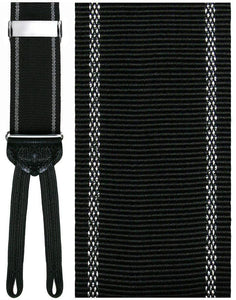 Cardi "Basilicata" Black Checkered Suspenders