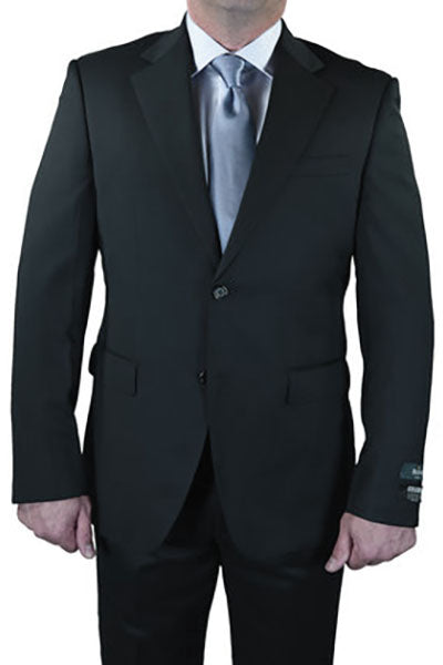 Berragamo Berragamo Solid Charcoal 2-Button Notch Slim Fit Suit
