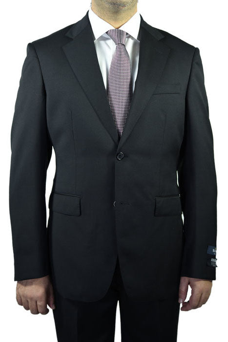 Berragamo Berragamo Solid Black 2-Button Notch Suit