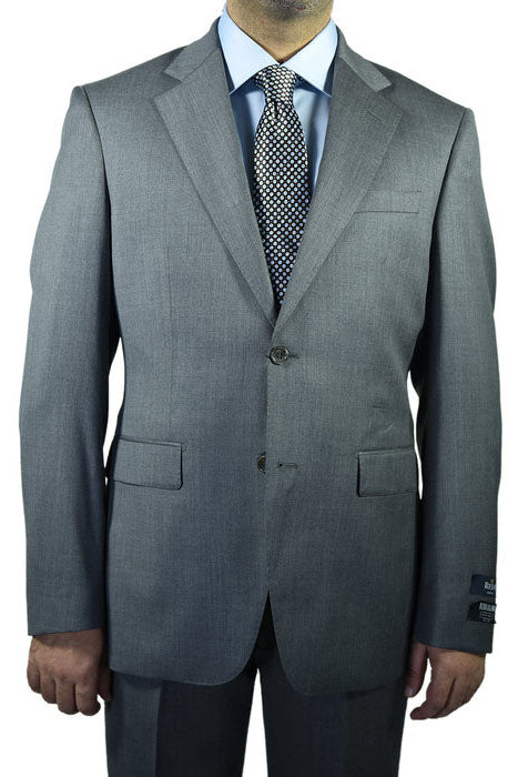 Berragamo Berragamo Solid Medium Grey 2-Button Notch Suit
