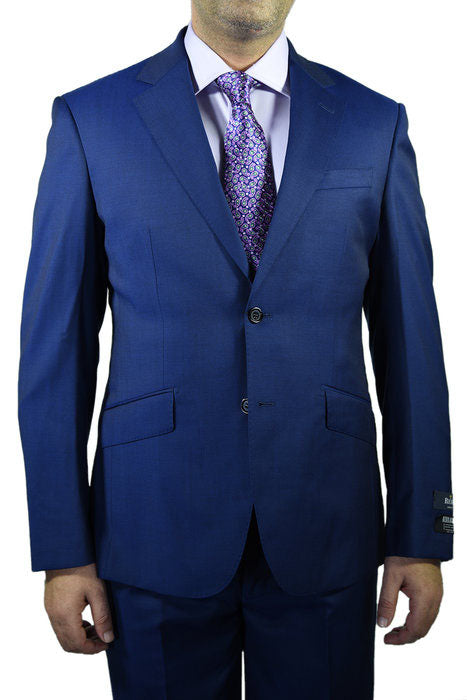 Berragamo Berragamo Solid New Blue 2-Button Notch Slim Fit Suit