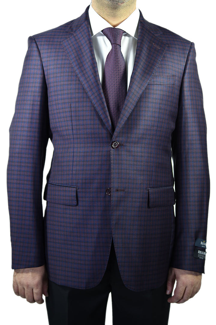 Berragamo Berragamo Burgundy Grid Blazer