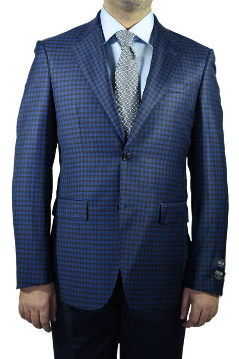 Berragamo Berragamo Dark Blue Grid Blazer