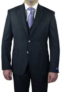 Berragamo Berragamo "Elegant" Solid Charcoal 3-Piece Slim Fit Suit