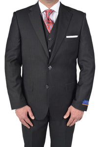 Berragamo Berragamo "Napoli" Solid Charcoal 2-Button Notch Suit