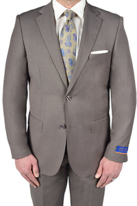 Berragamo Berragamo "Napoli" Solid Light Grey 2-Button Notch Suit