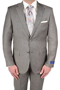 Berragamo Berragamo "Napoli" Tan 2-Button Notch Sharkskin Suit