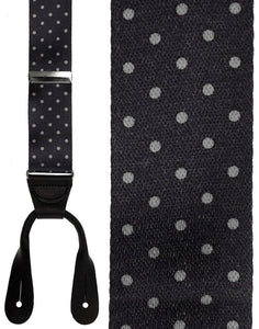 Cardi "Manhattan" Black & Grey Dots Suspenders