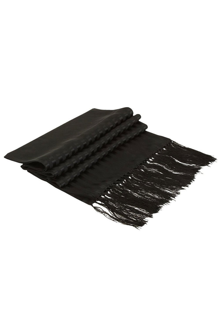 Bruno Piatelli Black Striped Silk Tuxedo Scarf