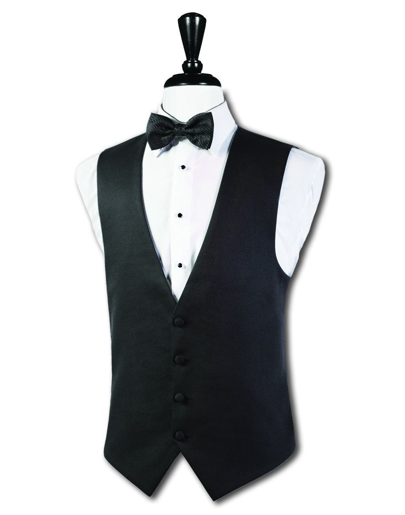 BT Collection Black Mason Tuxedo Vest