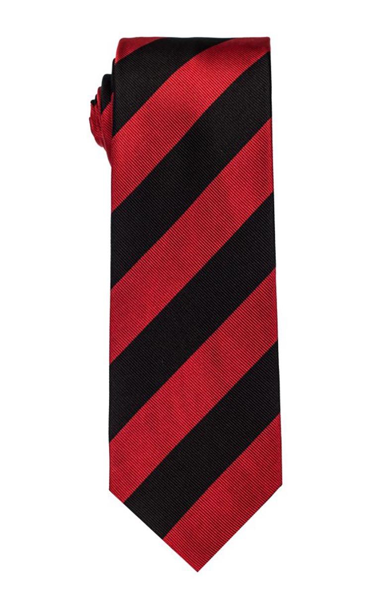 Bocara Aztec Black & Red Stripe Tie
