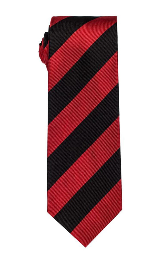 Bocara Aztec Black & Red Stripe Tie