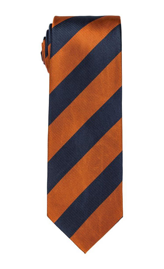Bocara Tiger Navy & Orange Stripe Tie