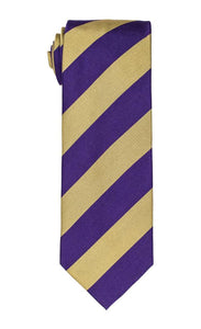 Bocara Tiger Purple & Gold Stripe Tie