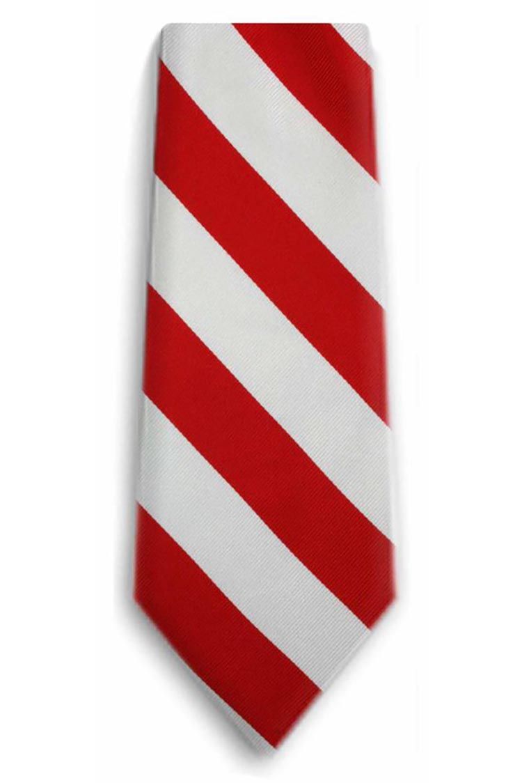 Bocara Husker Red & White Stripe Tie