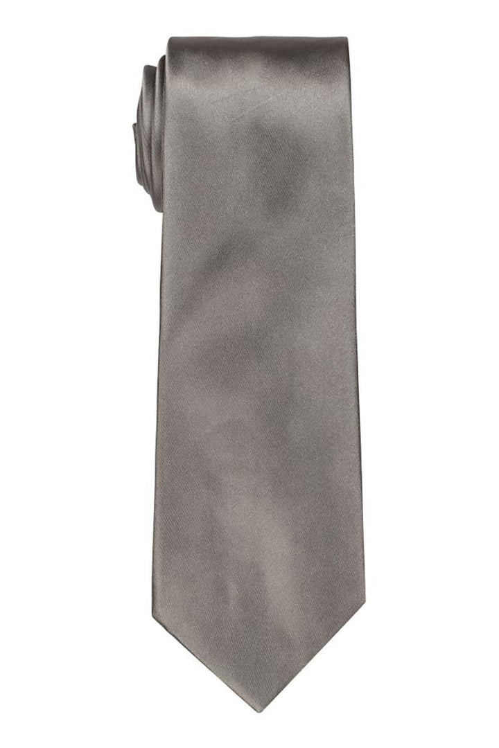 Bocara Solid Silver Satin Tie