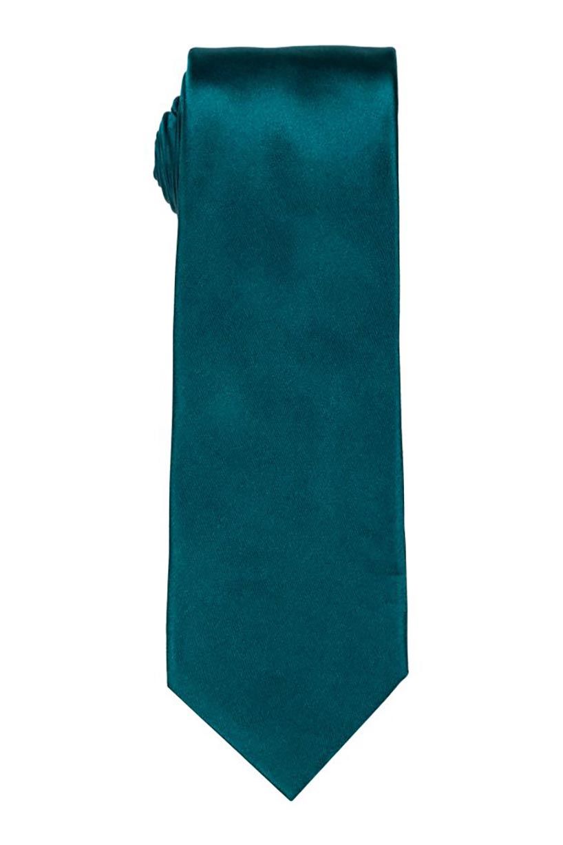 Bocara Solid Teal Satin Tie