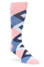 Load image into Gallery viewer, Bold Socks Pink Blue Bold Argyle Socks