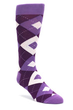 Load image into Gallery viewer, Bold Socks Wisteria Plum Bold Argyle Socks