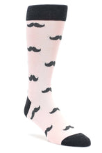 Load image into Gallery viewer, Bold Socks Petal Grey Bold Mustache Socks
